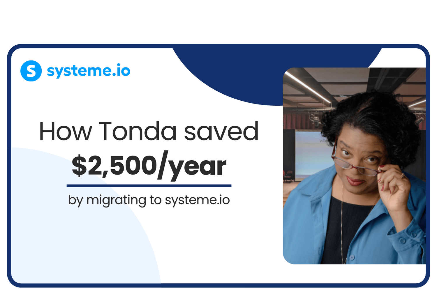 Tonda Bean, leadership consultant and founder of Wisdom in Minutes, who saved $2,500 a year by migrating her business to systeme.io