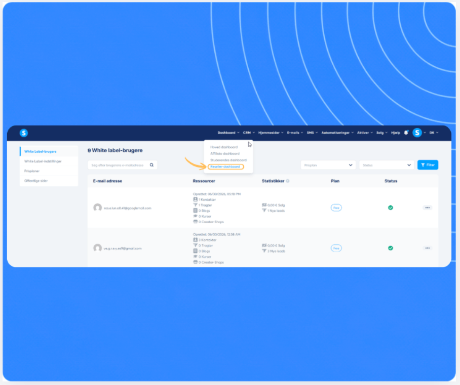 systeme.io white label to launch your own software business and keep 100% of your revenue