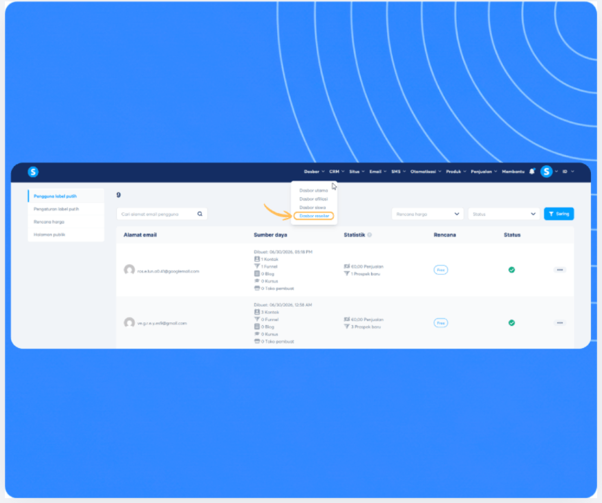 systeme.io white label to launch your own software business and keep 100% of your revenue