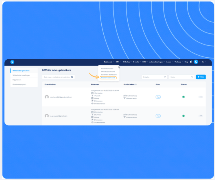 systeme.io white label to launch your own software business and keep 100% of your revenue