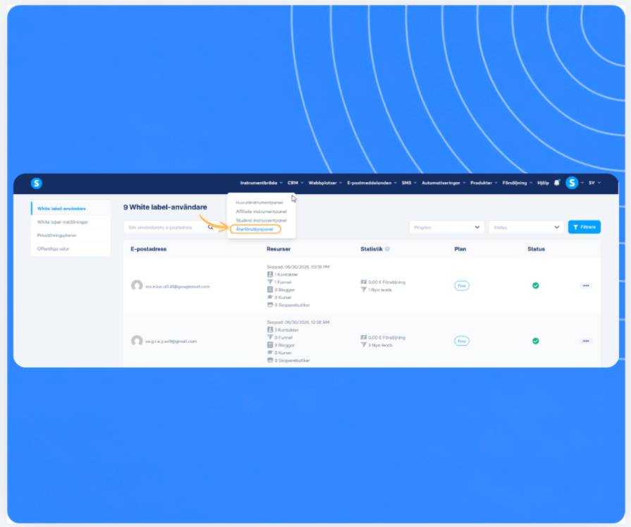 systeme.io white label to launch your own software business and keep 100% of your revenue