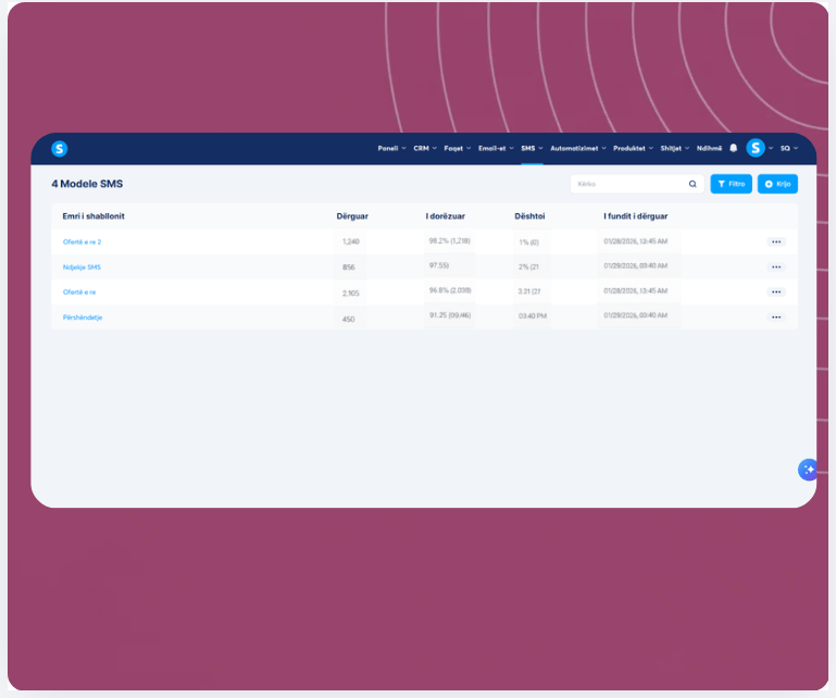 systeme.io SMS marketing automation step showing a text message trigger in a workflow