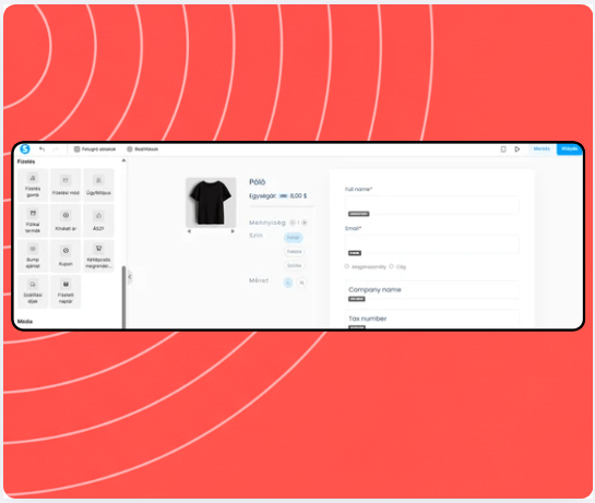 systeme.io physical product listing showing product variants, inventory, and shipping settings