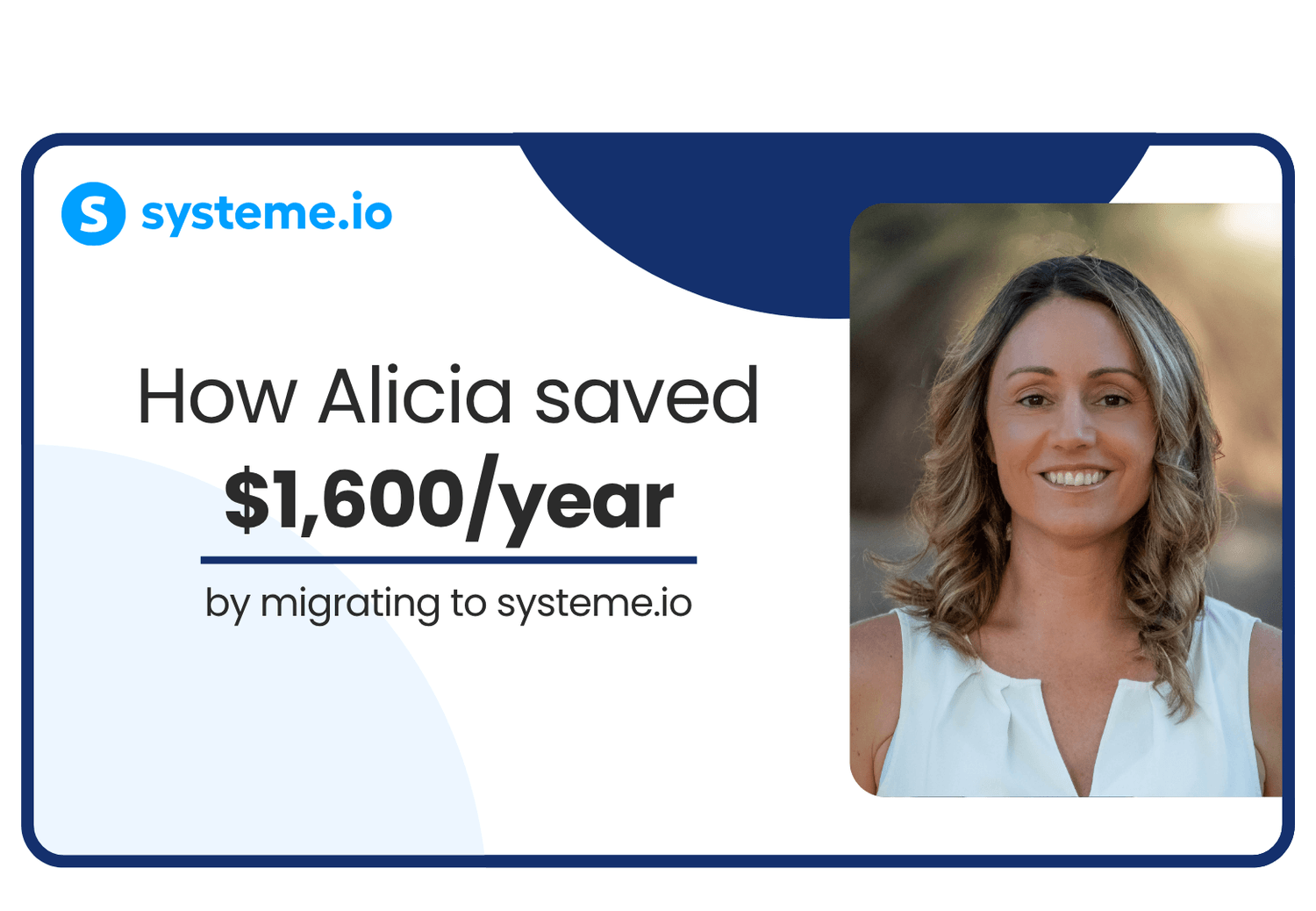Alicia Visser, clinical psychologist with over 17 years of experience and founder of Becoming Conscious, who saved $1,600 a year by migrating her practice from GoHighLevel to systeme.io