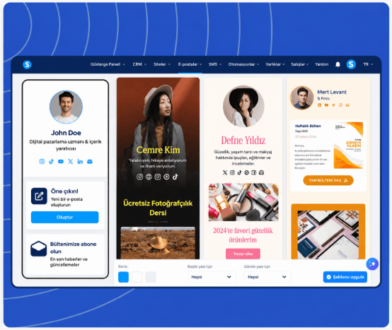 systeme.io creator store theme selection with multiple design options
