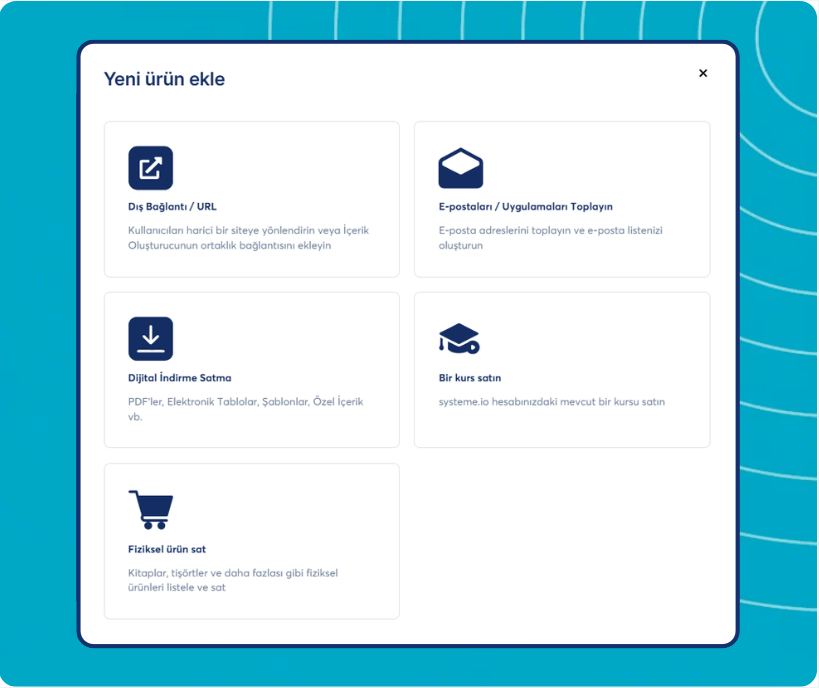 systeme.io creator store displayed on mobile phone screen