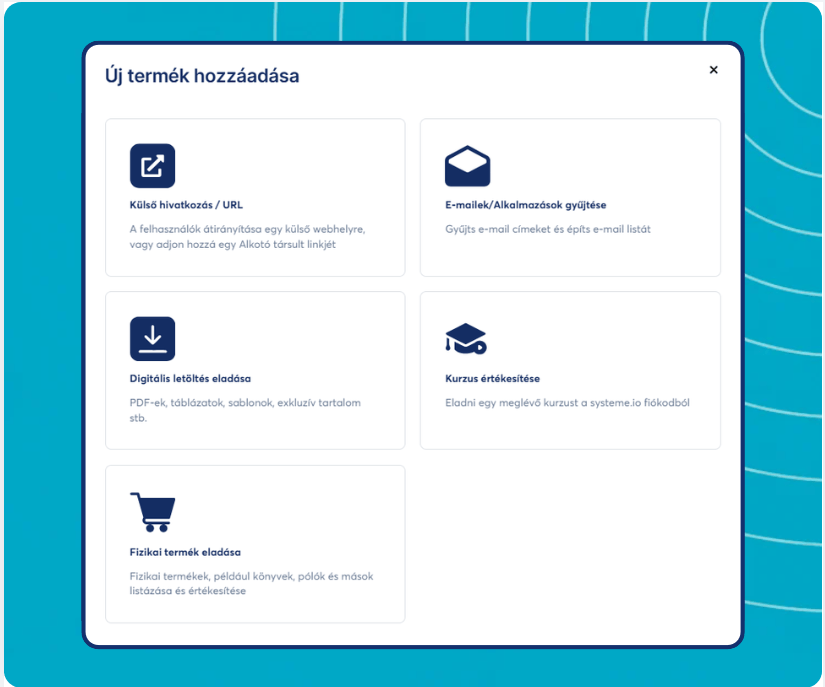 systeme.io creator store displayed on mobile phone screen