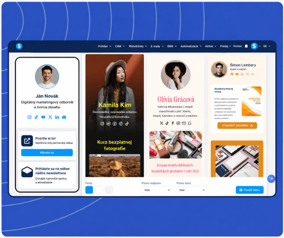 systeme.io creator store theme selection with multiple design options