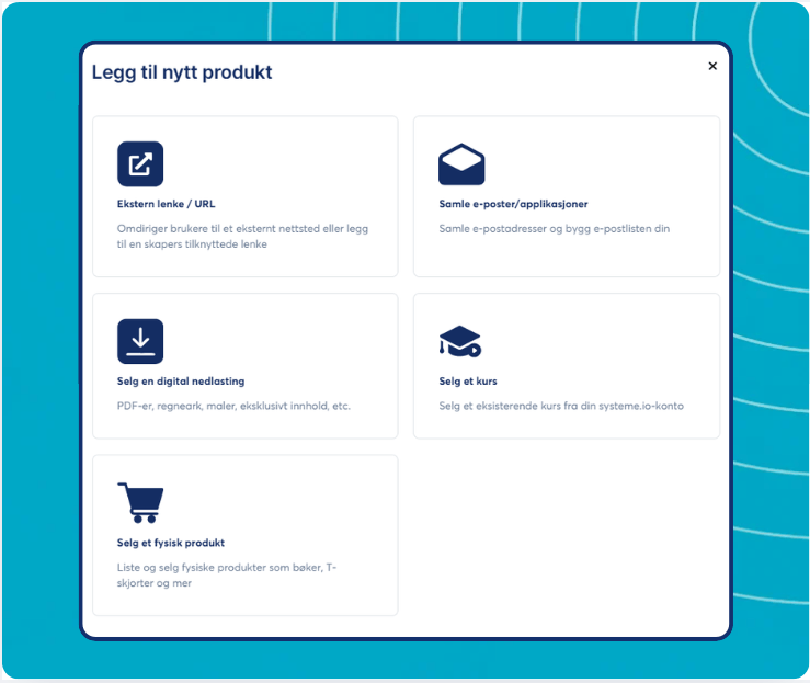 systeme.io creator store displayed on mobile phone screen