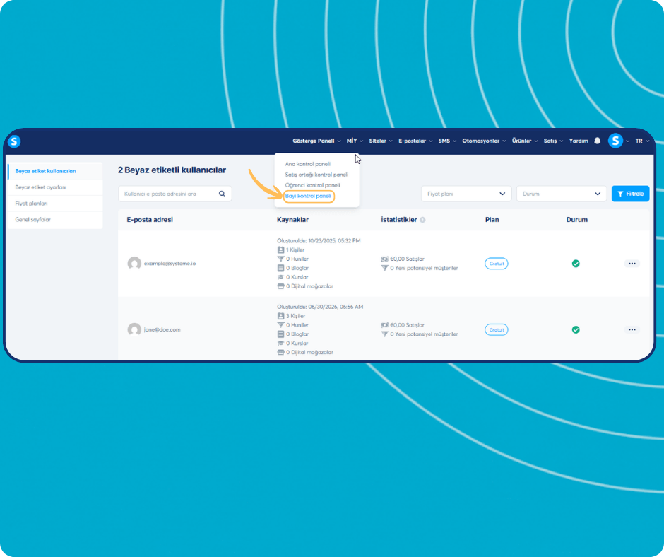 systeme.io white label to launch your own software business and keep 100% of your revenue