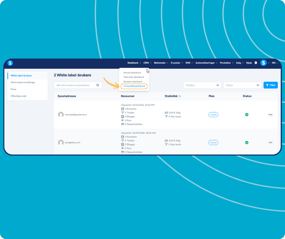 systeme.io white label to launch your own software business and keep 100% of your revenue