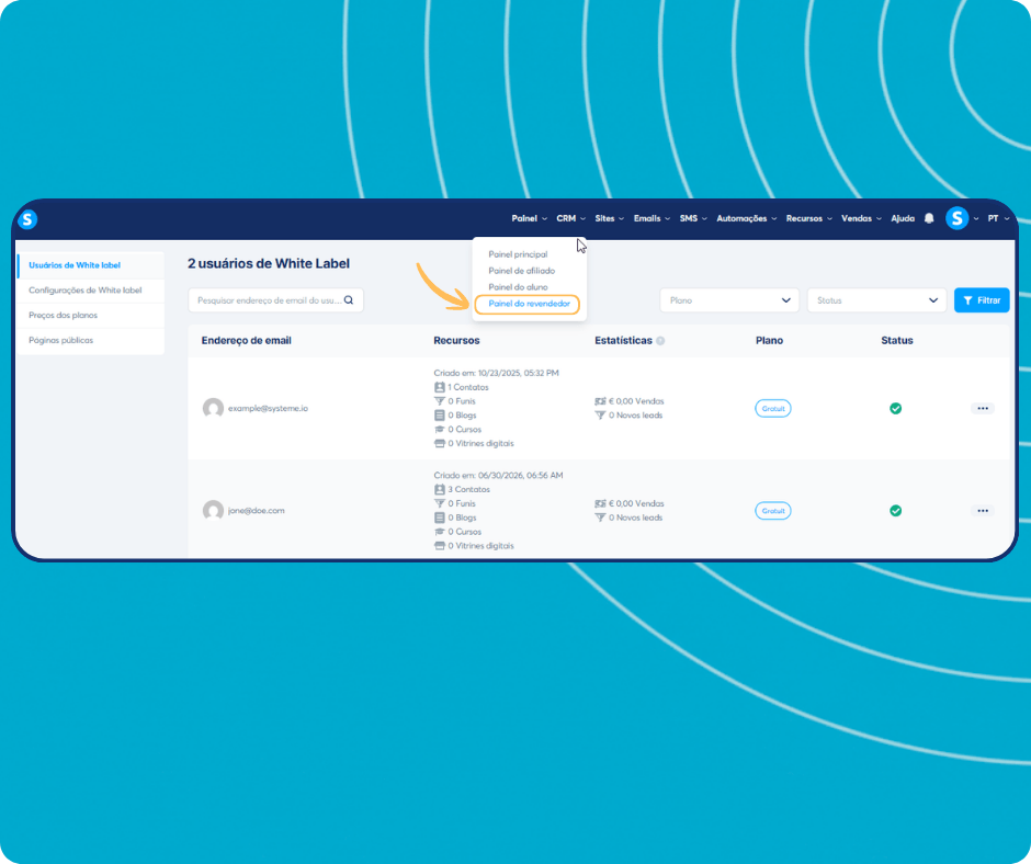 systeme.io white label to launch your own software business and keep 100% of your revenue
