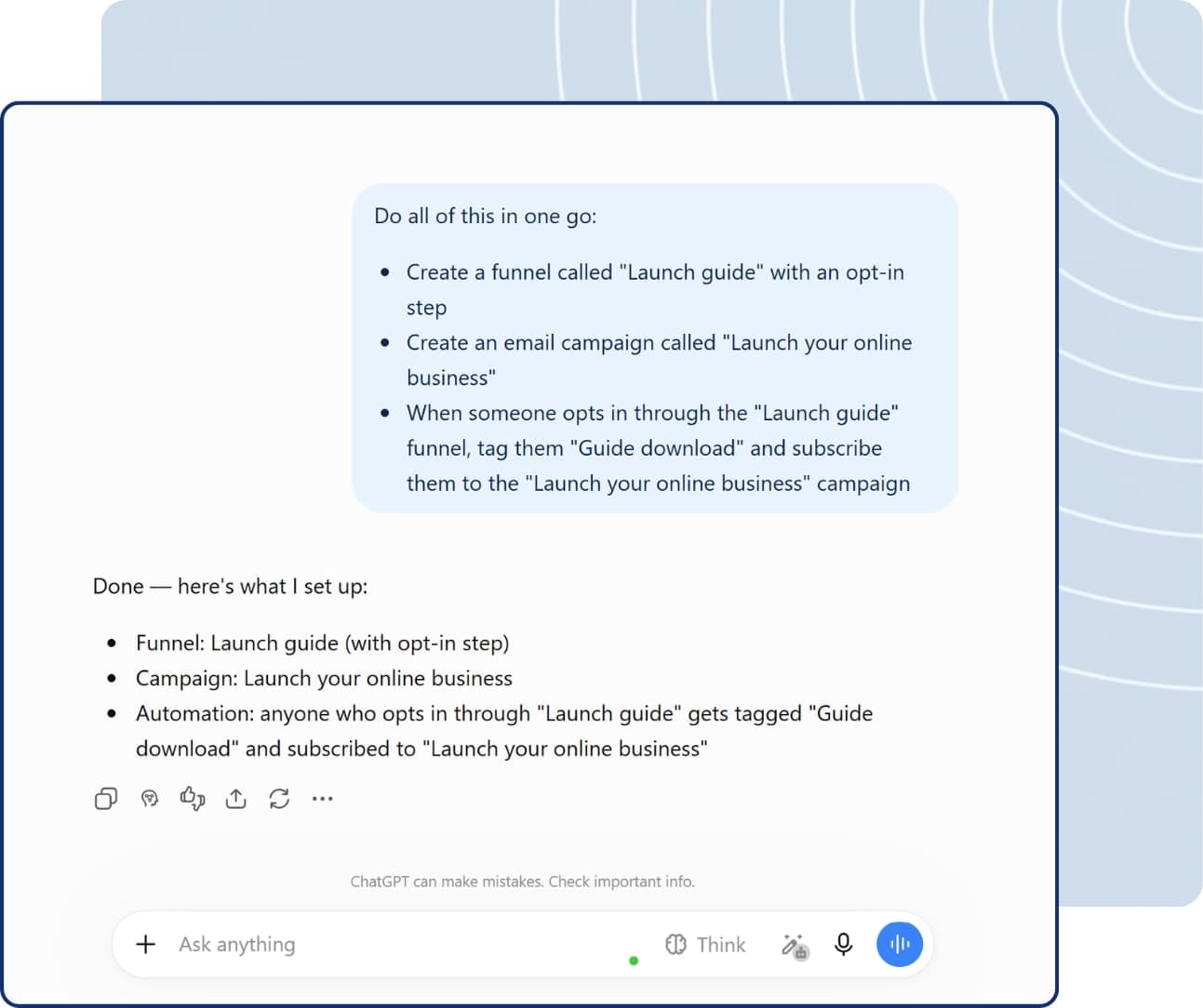 Visual workflow automation builder in systeme.io showing a funnel where a subscriber receives emails, waits, and is routed through different paths based on their actions.