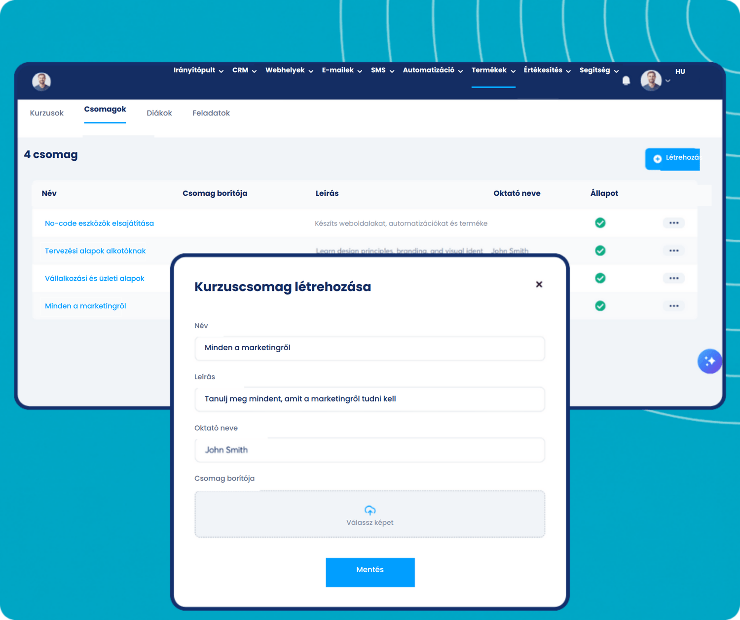 systeme.io course bundles dashboard showing bundle creation, course grouping, and instructor management for selling packaged online courses