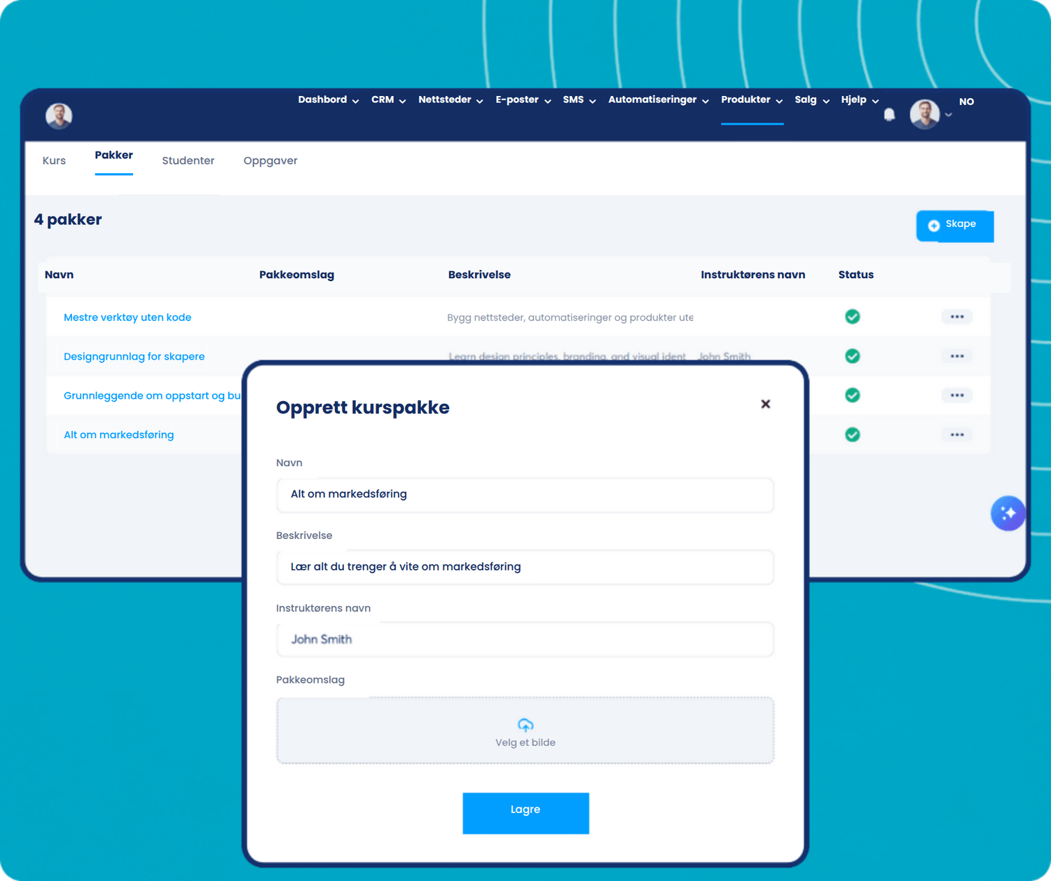 systeme.io course bundles dashboard showing bundle creation, course grouping, and instructor management for selling packaged online courses