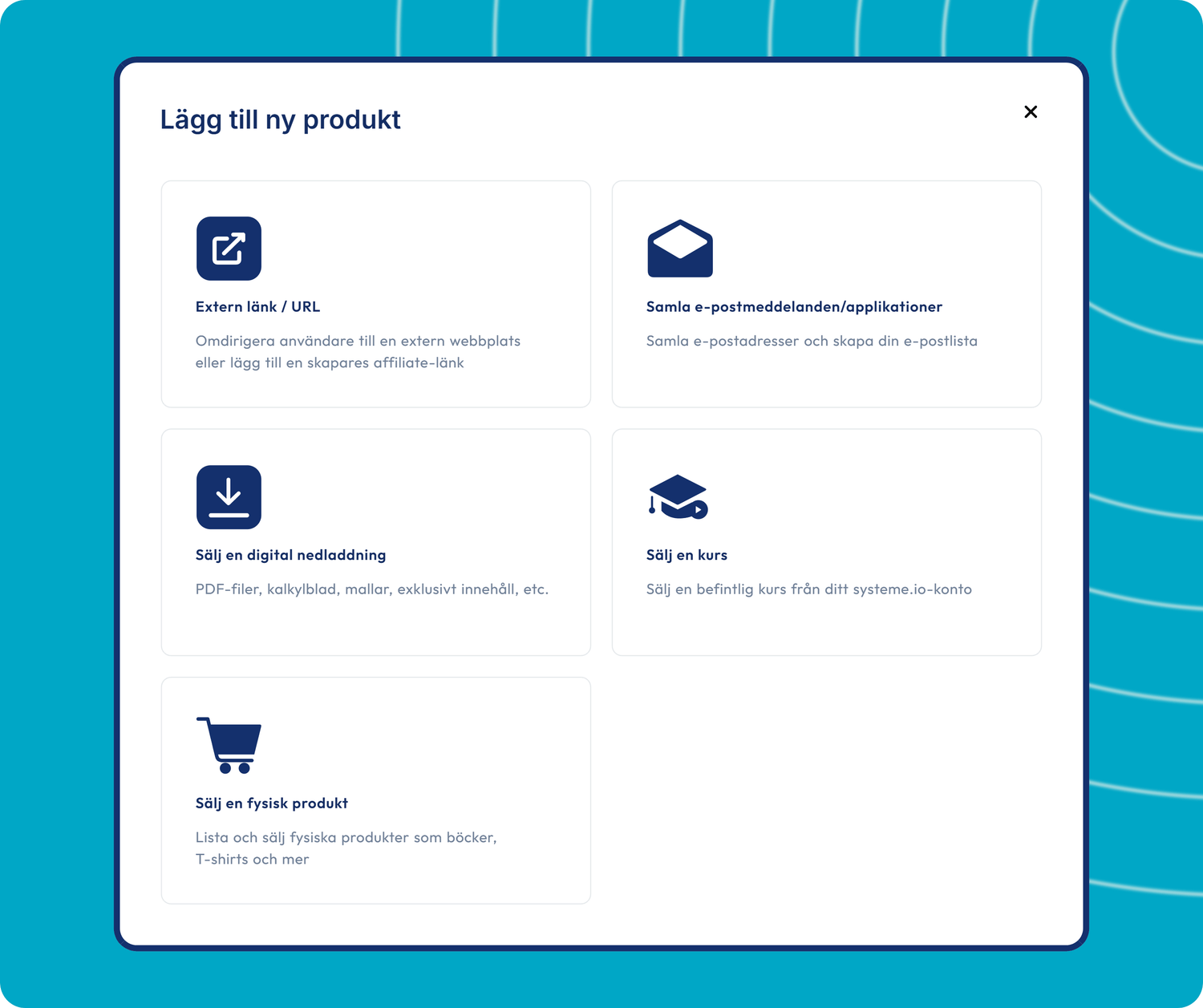 systeme.io creator store displayed on mobile phone screen
