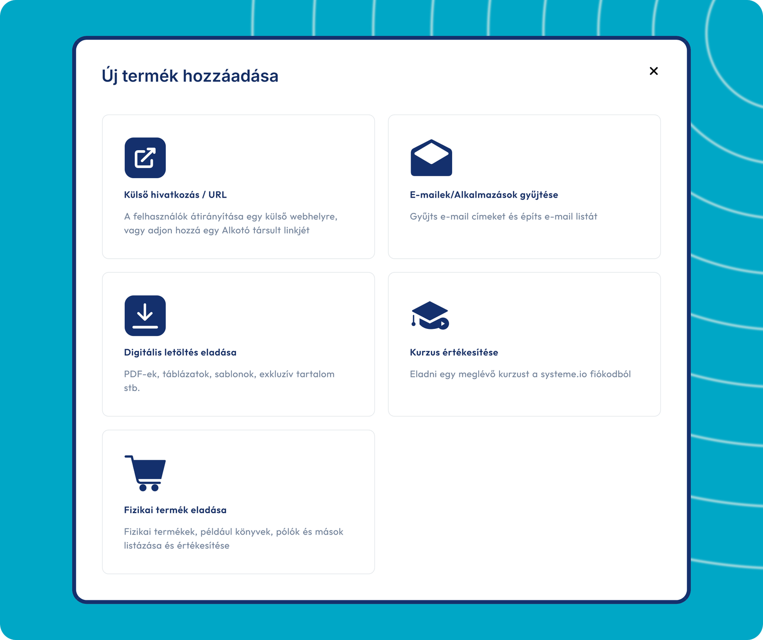 systeme.io creator store displayed on mobile phone screen