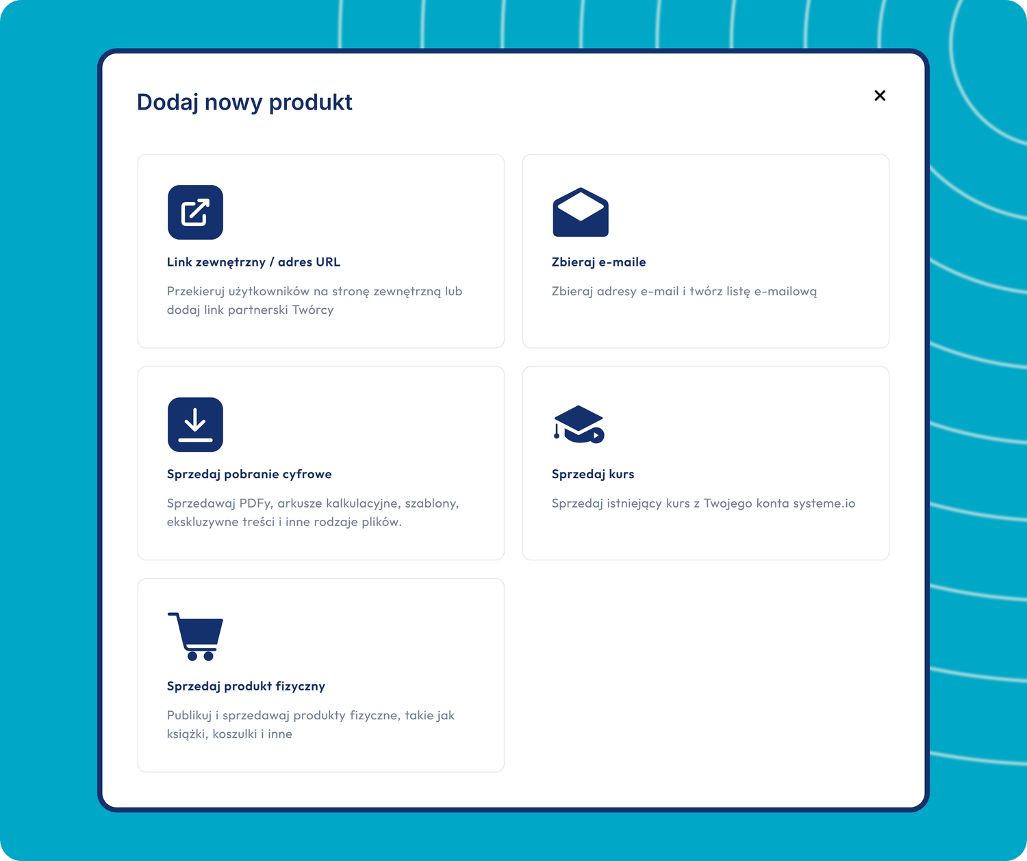 systeme.io creator store displayed on mobile phone screen