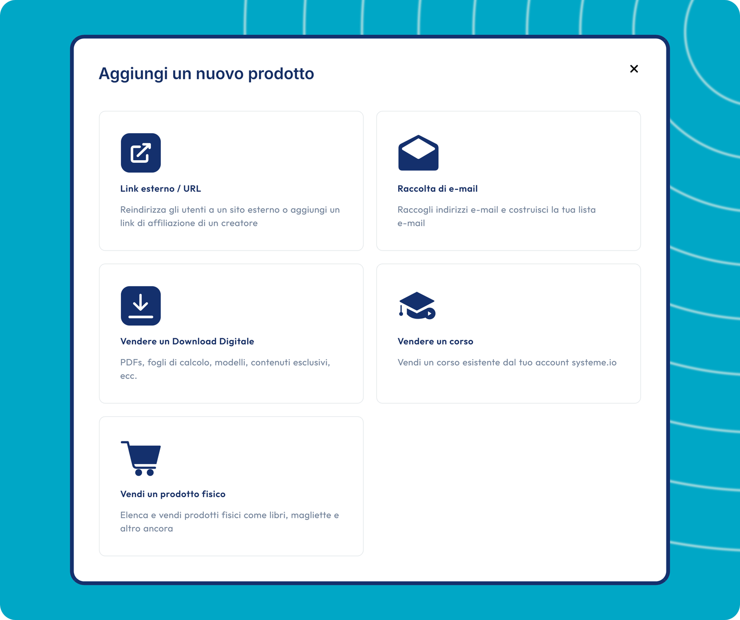systeme.io creator store displayed on mobile phone screen