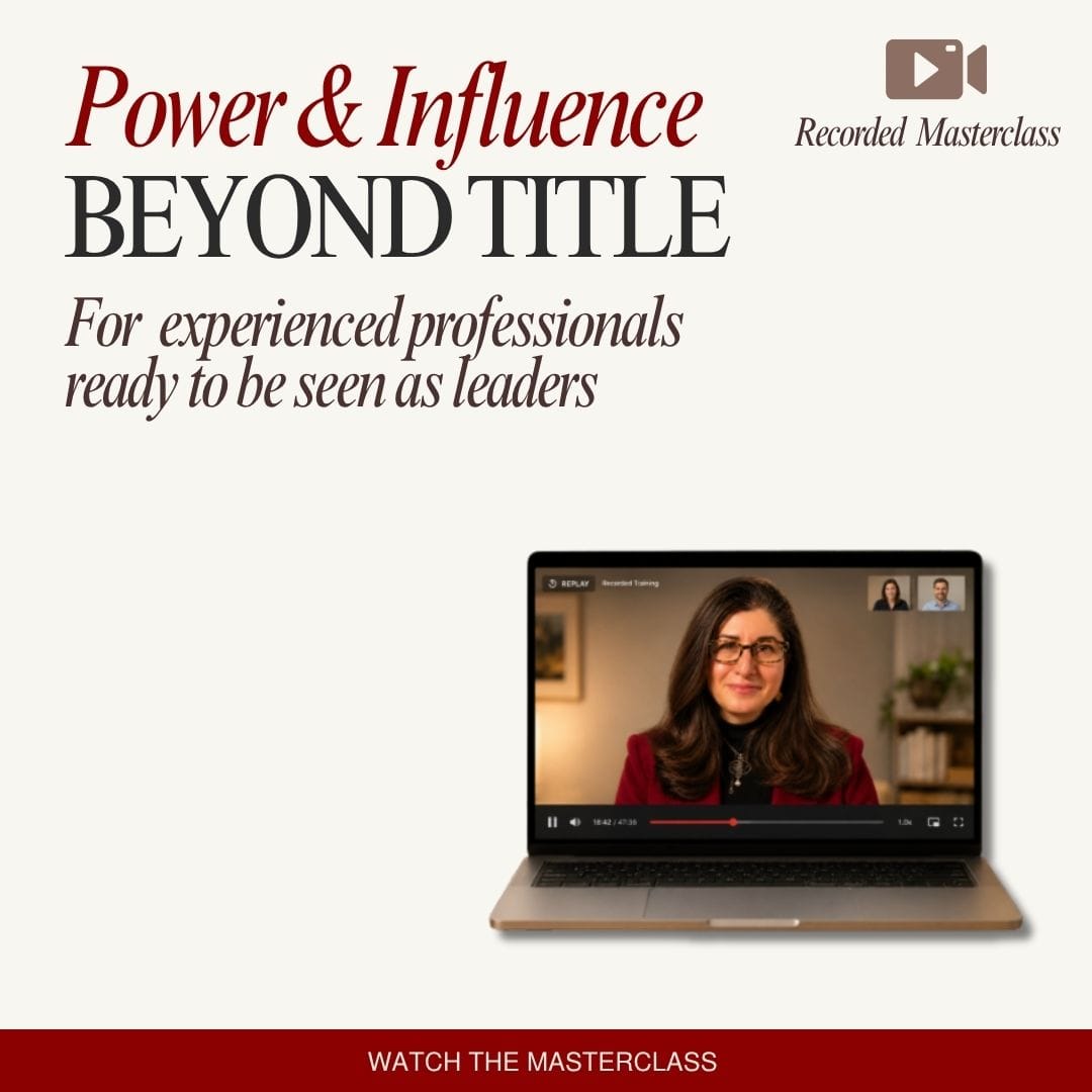Power and Influence, a recorded workshop for managers and project managers