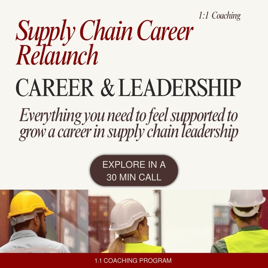Supply Chain Career Relaunch, 1:1 mentoring for the Swiss supply chain market