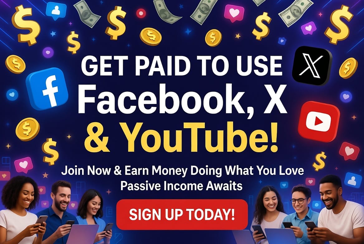 Get paid to use Facebook, Twitter, and YouTube with social media marketing, content creation, and online income opportunities.