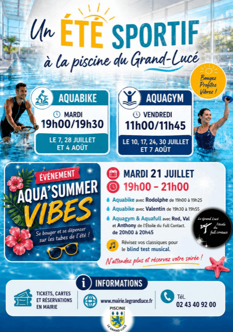 activité de la pisine du grand luce