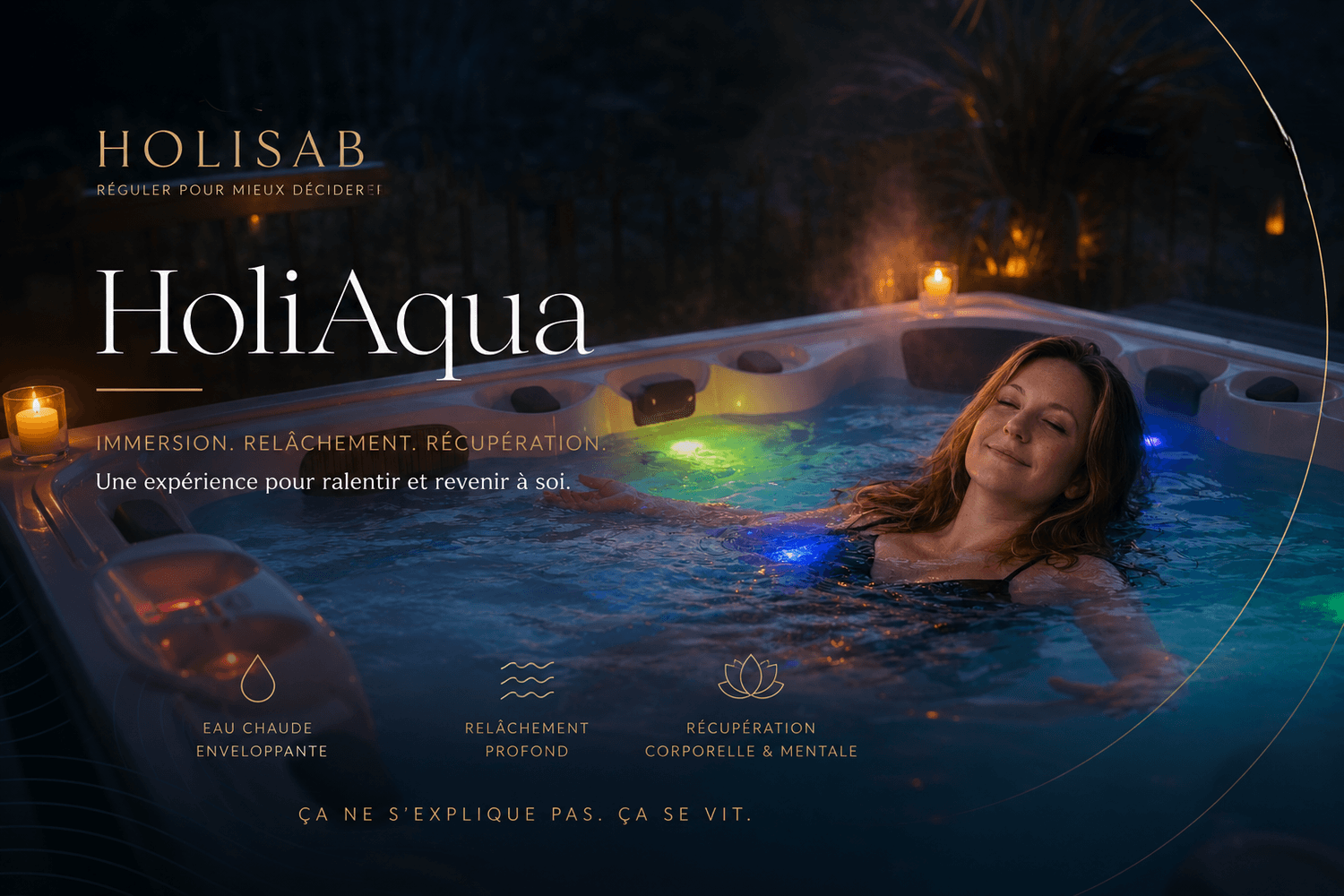 Sabrina, praticienne HoliSab lors d'une séance HoliAqua à Paladru