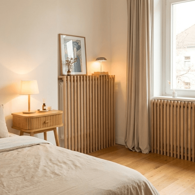 Heizungsverkleidung Eiche im Flur