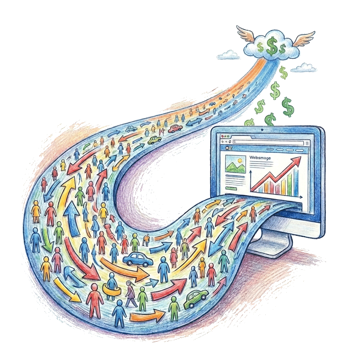 Piros papírhajó illusztráció