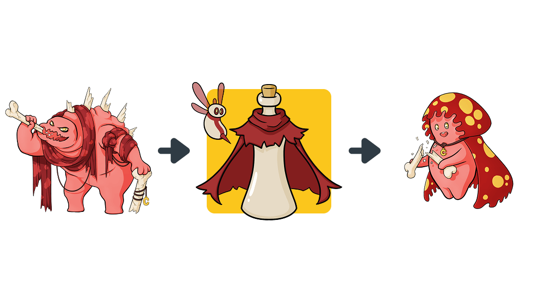 Treatment diagram showing Denosumab converting Osteoporosis into Osteoclast.