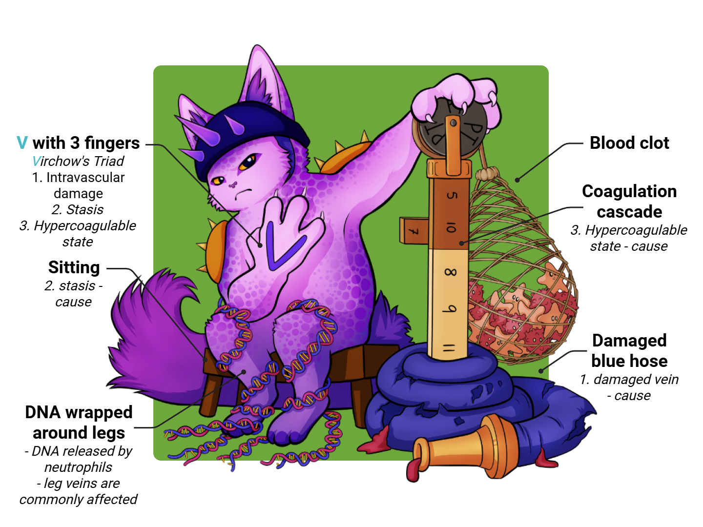 Addison Disease Medimon infographic with labeled medical features and mnemonic annotations.