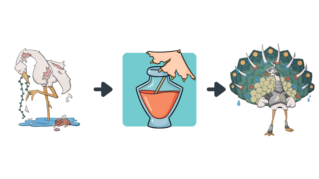 Treatment diagram of Terbinafine converting Athlete's Foot into Skin.