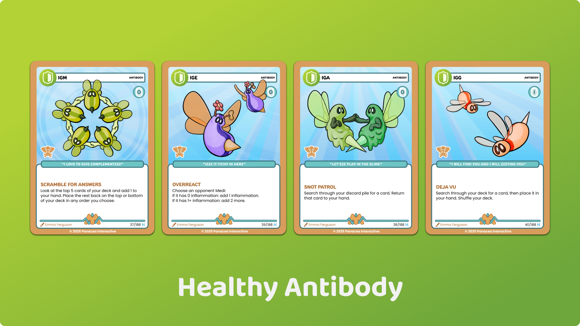 Card spread of healthy Antibodies.