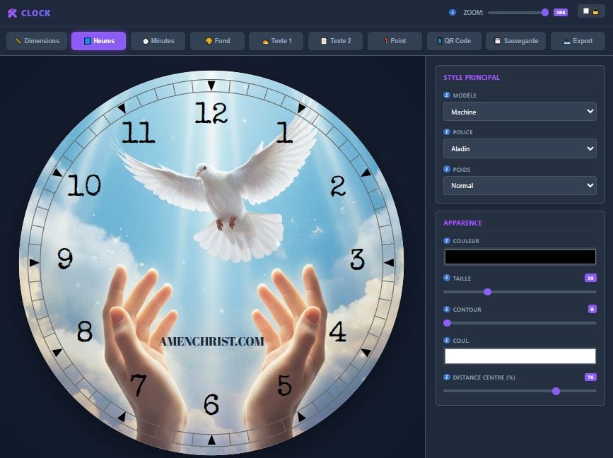 Horloge personnalisée