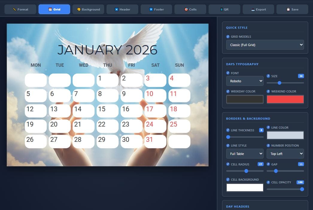 Calendar Generator
