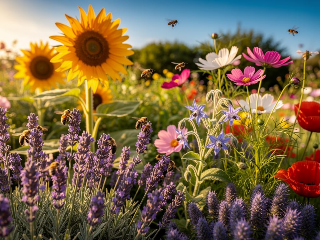 Fleurs d’été pour les abeilles : lavande, tournesol, phacélie