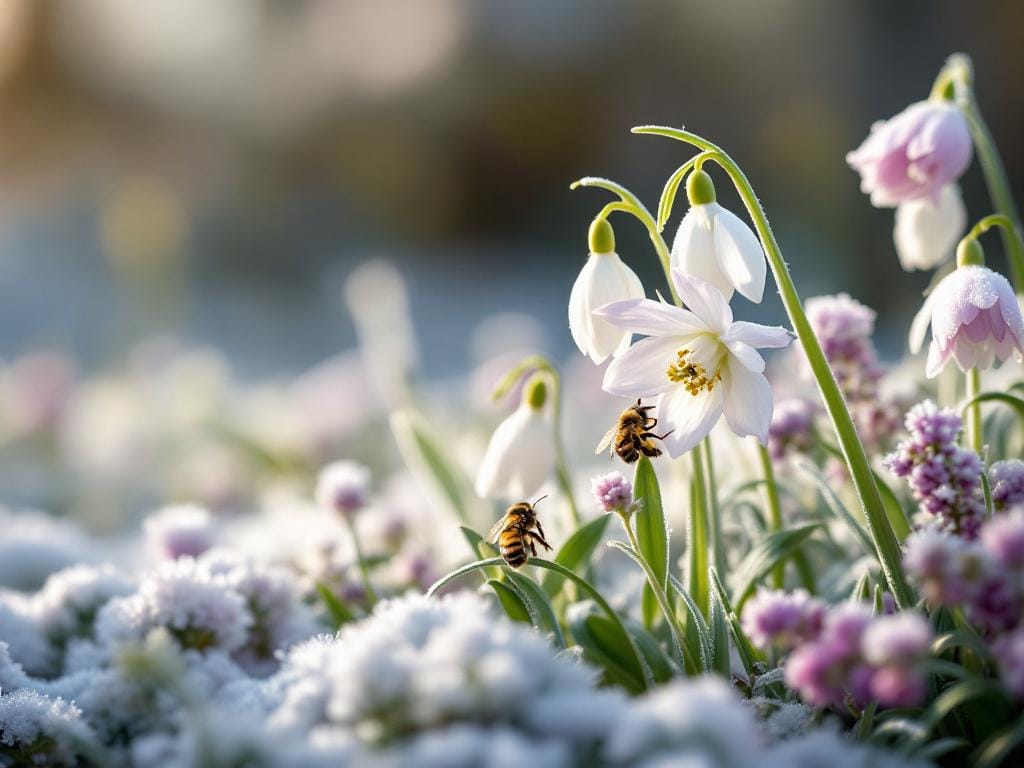 Fleurs d’hiver pour les abeilles : perce-neige, hellébore, bruyère