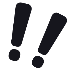 zwei sehr dicke Ausrufezeichen