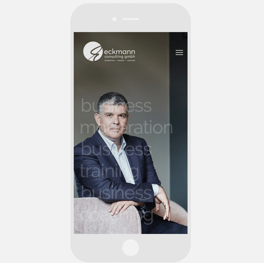 Bedienung der Website auf dem Handy