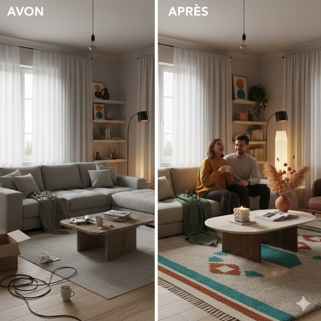 Icône catégorie mobilier et conseils aménagement intérieur.