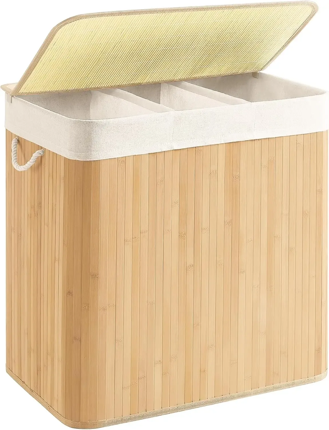 Panier de rangement en textile naturel minimaliste pour une organisation de maison sereine.