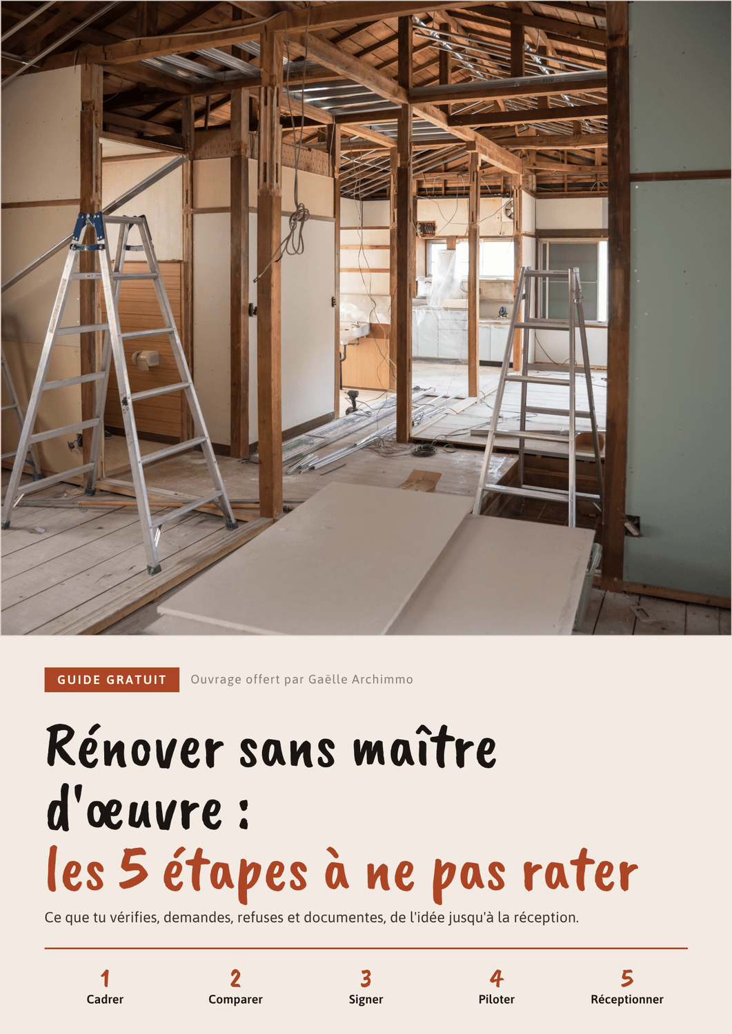 les 5 étapes d'un chantier