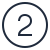The number 2 with a circle around it. 