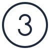 The number three with a circle around it. 