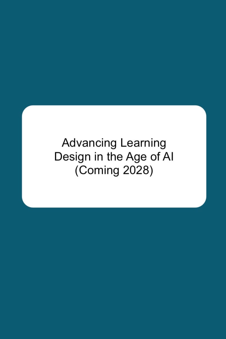 A placeholder for the upcoming book Advancing Learning Design in the Age of AI. 