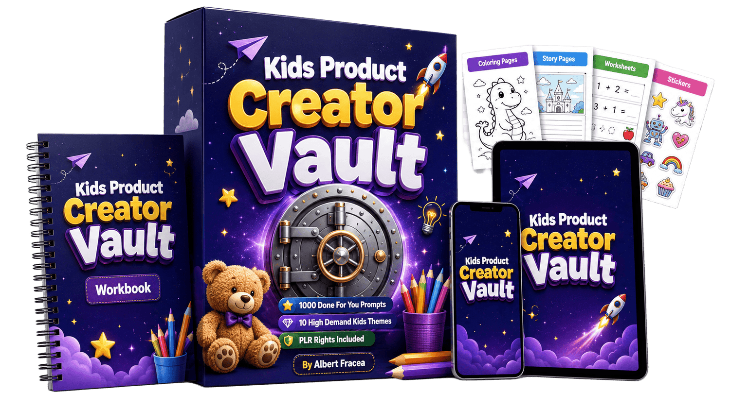 Kids Product Creator Vault Mockup Package