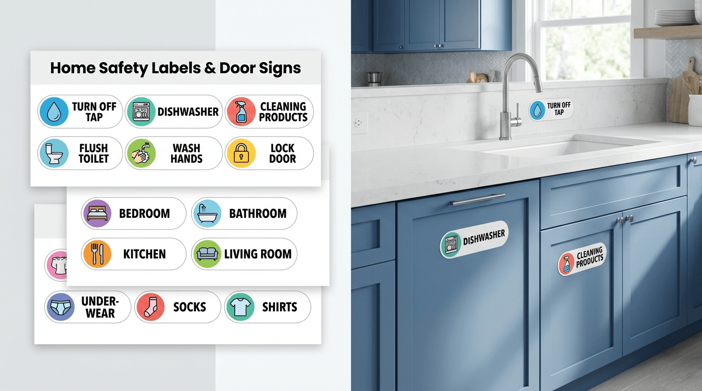 Home Safety Labels & Door Signs
