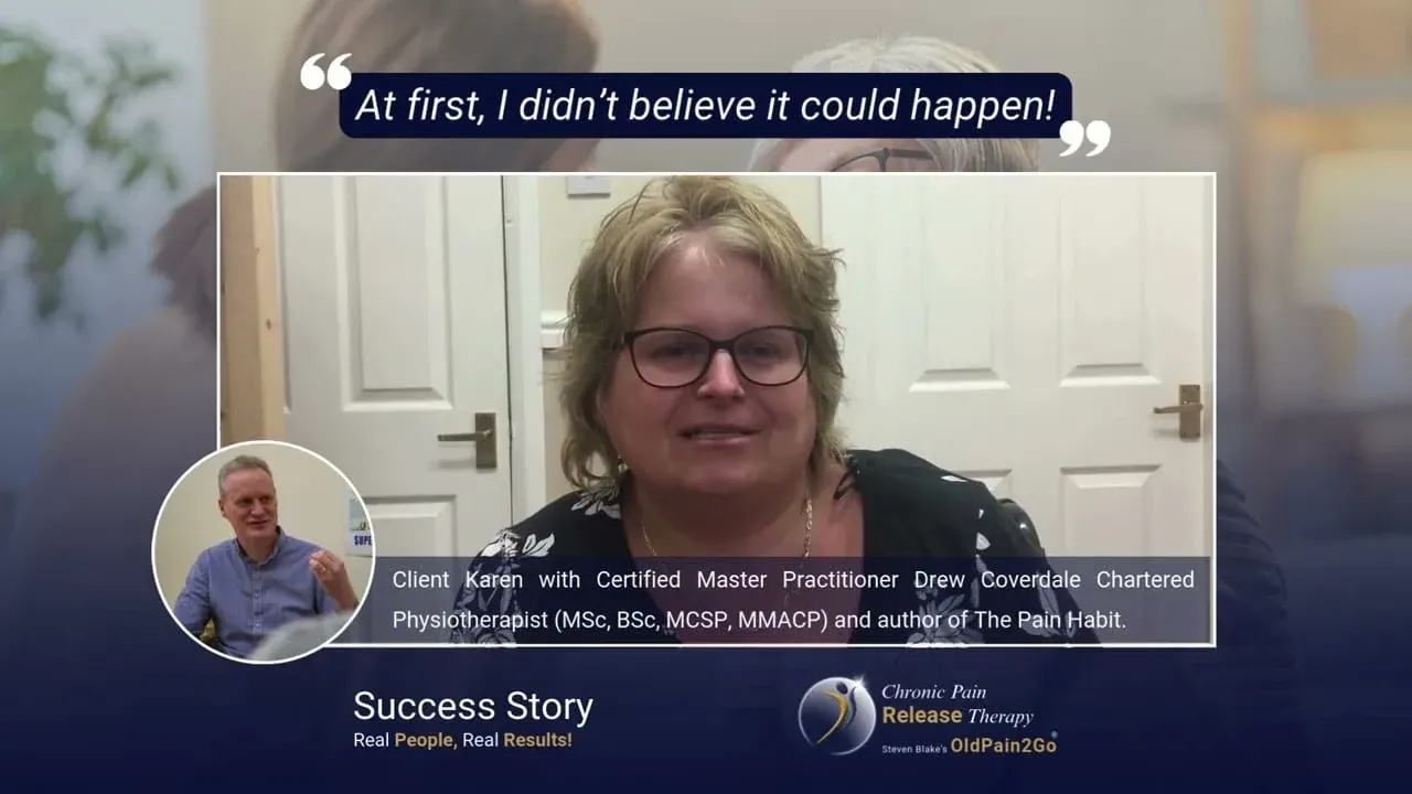 OldPain2Go® Video Testimony Client Karen with Certified Master Practitioner Drew Coverdale