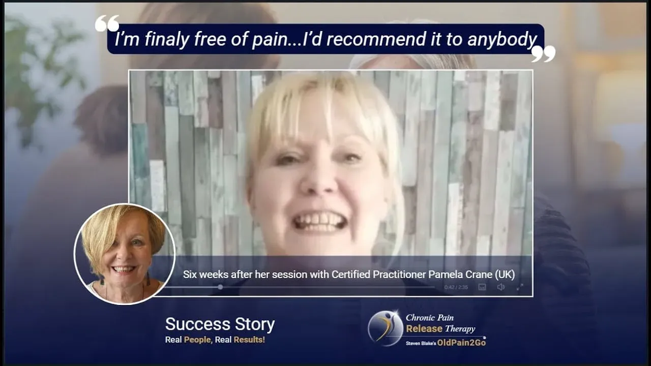 OldPain2Go® Video Testimony Client with Certified Practitioner Pamela Crane